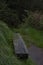 Simple wooden seat to look at the Pimiango coast in Asturias