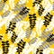 Simple yellow acacia flower seamless pattern