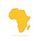 simple yellow cartoon linear africa icon