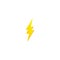 Simple yellow thunderbolt icon.