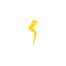 Simple yellow thunderbolt icon.