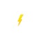 Simple yellow thunderbolt icon. Thunder, bolt and high voltage sign