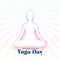 Simple yoga day background in vibrant colors