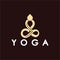 simple yoga logo icon vector design template