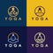 simple yoga logo icon vector design template