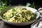 simple zucchini pasta dish with fresh herbs and garlic