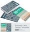 Simplicity business cards design template with illustration 3d