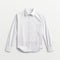 Simplicity And Precision: White Cotton Poplin Shirt With Multidimensional Layers