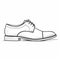 Simplified Line Art Illustration Of Men\\\'s Shoes