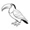 Simplified Line Drawing Of A Toucan: Children\\\'s Coloring Page