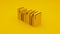 Simplified Yellow Stack of Books. 3d illustration