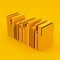 Simplified Yellow Stack of Books. 3d illustration