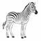 Simplified Zebra Sketch With Distinctive Character Design