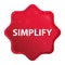 Simplify misty rose red starburst sticker button