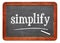 Simplify word on blackboard