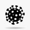 Simplistic Black Coronavirus Icon