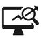 Simplistic business monitoring vector icon