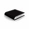 Simplistic Cartoon Black Book On White Background - Polished Craftsmanship