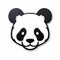 Simplistic Cartoon Panda Mask - Laser Cut Metal Name Sign