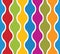 Simplistic colorful wavy lines seamless pattern.