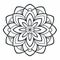 Simplistic Flower Coloring Page With Graphic Design