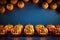 Simplistic Halloween background adorned with a stylish pumpkin illustration