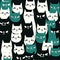 Simplistic and modern cat repeat pattern