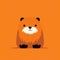 Simplistic Orange Bear: A Cute And Minimalistic Cartoonish Design