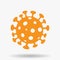 Simplistic Orange Coronavirus Icon