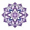 Simplistic Purple And Blue Mandala Flower Tattoo Design