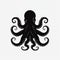 Simplistic Vector Art: A Gothic Chic Octopus In Palewave Style