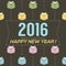 Simply and Clean 2016 New Year Card.