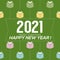 Simply and Clean 2021 New Year Card Vector