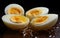 Simply Delicious Hard Boiled Eggs in Their Glory. Generative AI