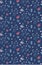 Simply and fancy floral vector seamless pattern with dark blue background