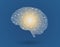 Simply stylized glowing brain icon