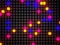 Simply wall with glowing cubes blue, pink, yellow and black