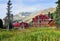 Simpsons Num-ti-jah lodge along the Icefields Parkway near Lake Louise in the Canadian Rockies