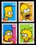 Simpsons TV Show Postage Stamps