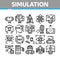 Simulation Equipment Collection Icons Set Vector