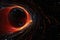 simulation of gravitational lensing on starlight near a black hole