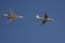 Simulation of refueling in the air of a Tu-160 aircraft from an IL-78 tanker during the Victory Day parade.