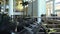 Simulator in the fitness dumbbells room without people during the day simulator gym, strength fitness bodybuilding sport