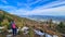 Sinacher Gupf - Woman with panoramic view on Feistritz im Rosental in Carinthia, Austrian Alps