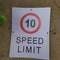 Sinage for speed limit of 10 in public area