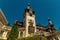 Sinaia beautiful Peles Castle Romania low angle view