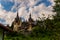 SINAIA, ROMANIA: Beautiful Peles Castle in Sinaia, Carpathian Mountains, Romania