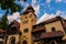 SINAIA, ROMANIA: Buildings near the Pelesh Castle in Sinaia, Romania