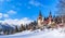 Sinaia, Romania: Peles Castle in a beautiful day of winter