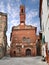 Sinalunga, Siena, Tuscany, Italy: the medieval Palazzo Pretorio in the old town